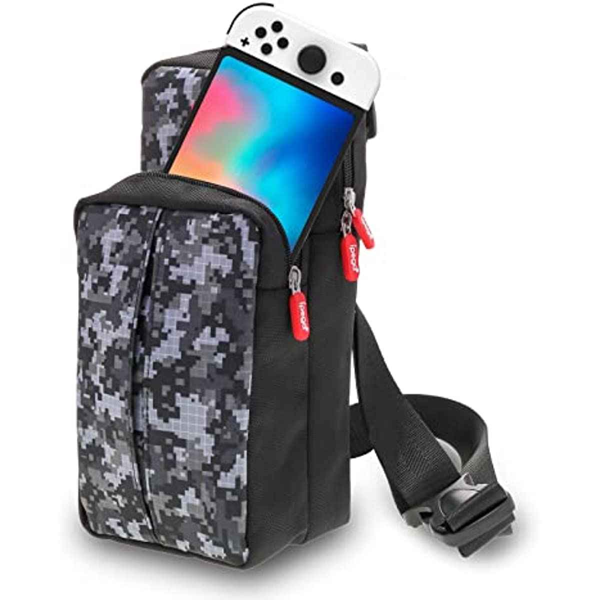 HEATFUN Bag for Nintendo Switch, Durable Shoulder Bag for Nintendo Switch and Nintendo Switch Accessories - Camouflage