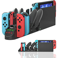 Charging Dock for Nintendo Switch, Charging Station for Nintendo Switch Joy Cons and Nintendo Switch Pro Controllers with LED Indicator