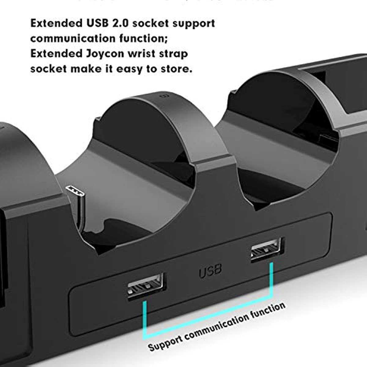 Charging Dock for Nintendo Switch, Charging Station for Nintendo Switch Joy Cons and Nintendo Switch Pro Controllers with LED Indicator