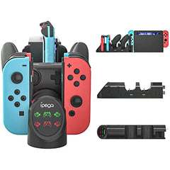 Charging Dock for Nintendo Switch, Charging Station for Nintendo Switch Joy Cons and Nintendo Switch Pro Controllers with LED Indicator