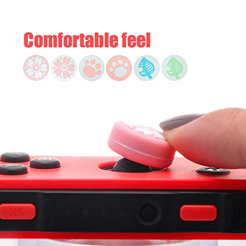 Cute Switch Thumb Grips, Soft and Comfortable Switch Flower Thumb Grips, OLED Switch Thumb Grips