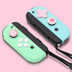 Nintendo Switch Dpad Button Caps, Switch Flower Thumb Grips, Switch Button Cap Compatible with Switch Joy-Cons