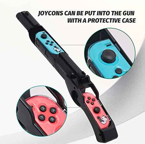 HEATFUN Game Controller Compatible with Switch Games Wolfenstein 2: The New Colossus, Big Buck Hunter Arcade - Switch and Other Games - AllBlack (1 Pack)