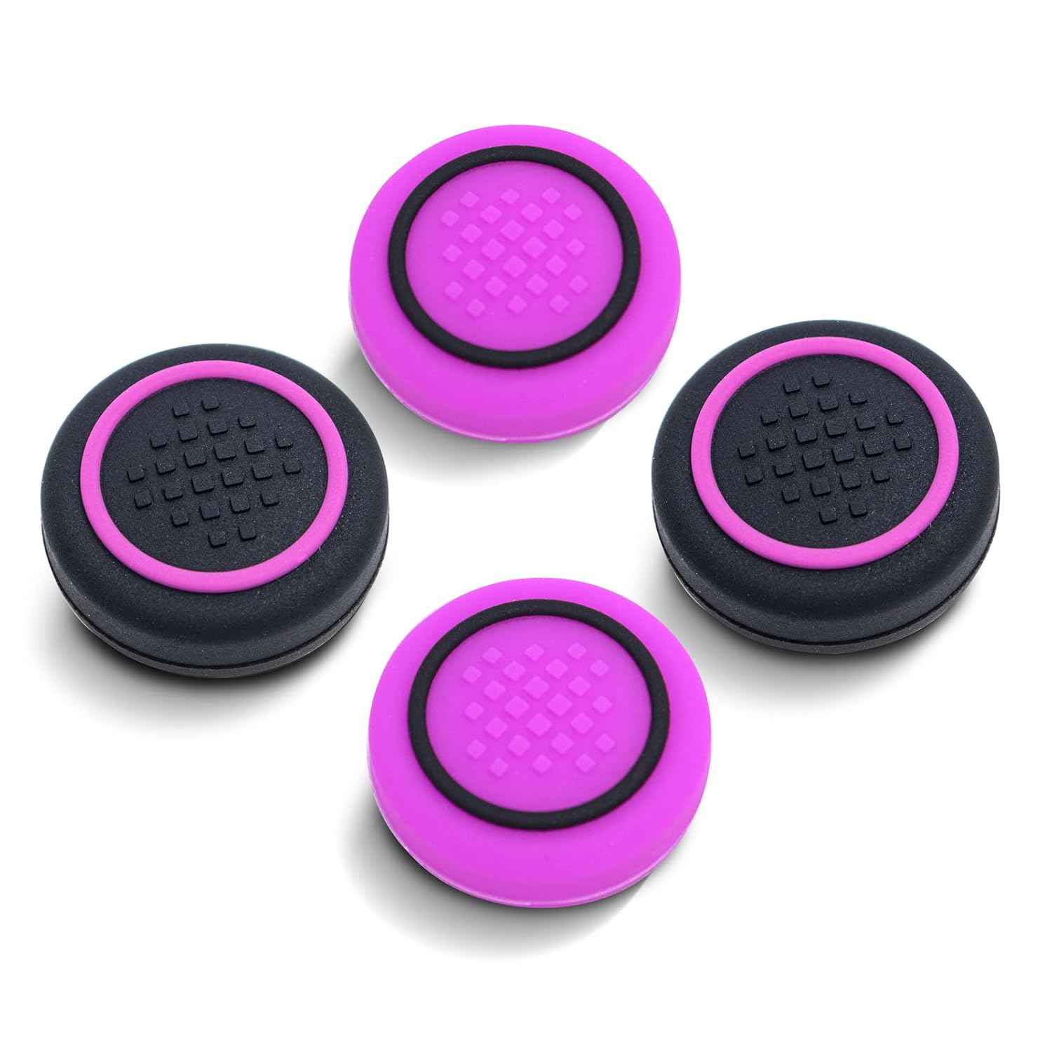 HEATFUN ASUS ROG Ally Thumb Grip Caps, Soft Silicone Joystick Cover Compatible with ASUS ROG Ally - PurpleBlack