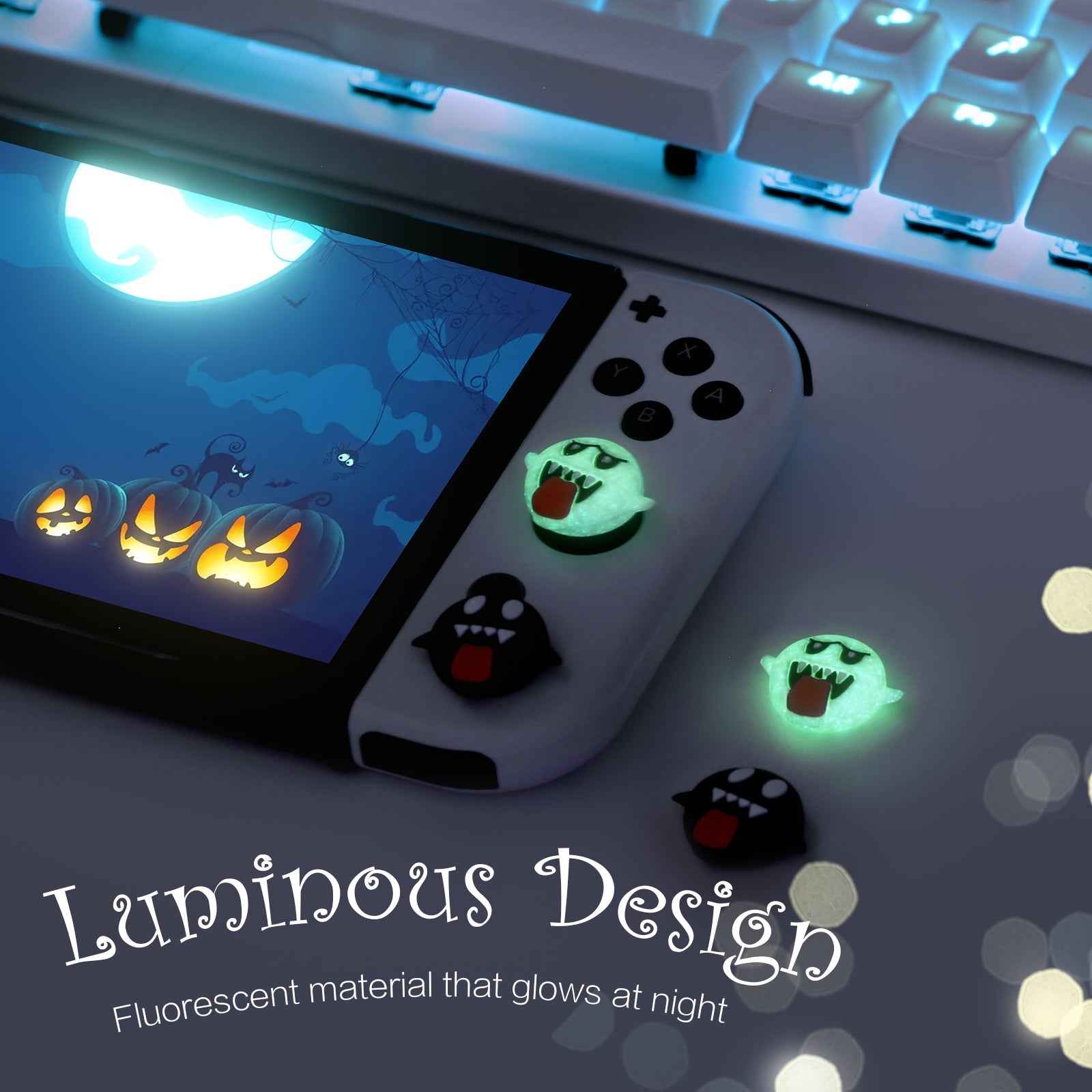 Nintendo Switch Ghost Thumb Grips - Halloween