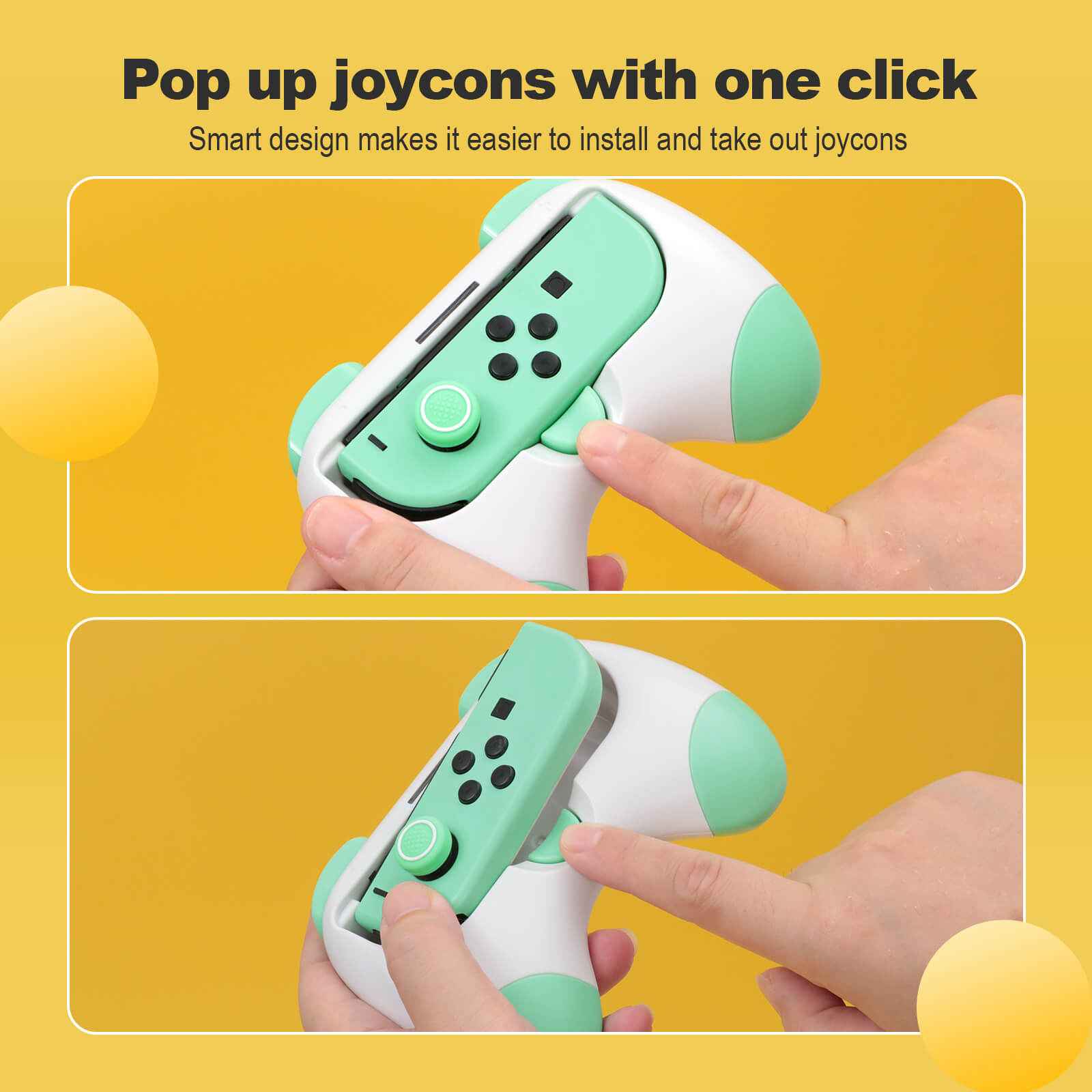 Nintendo Switch Controller Grips - 2 Packs (Blue and Green)