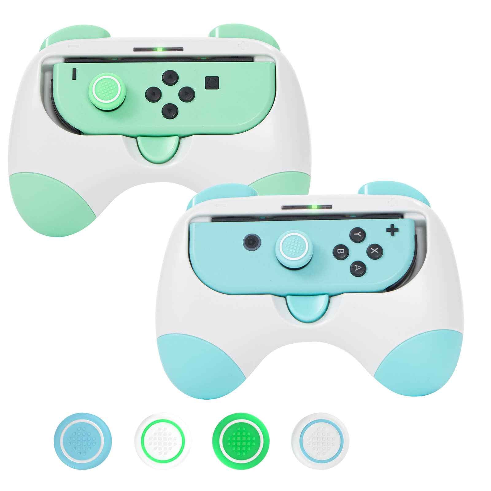 Nintendo Switch Controller Grips - 2 Packs (Blue and Green)