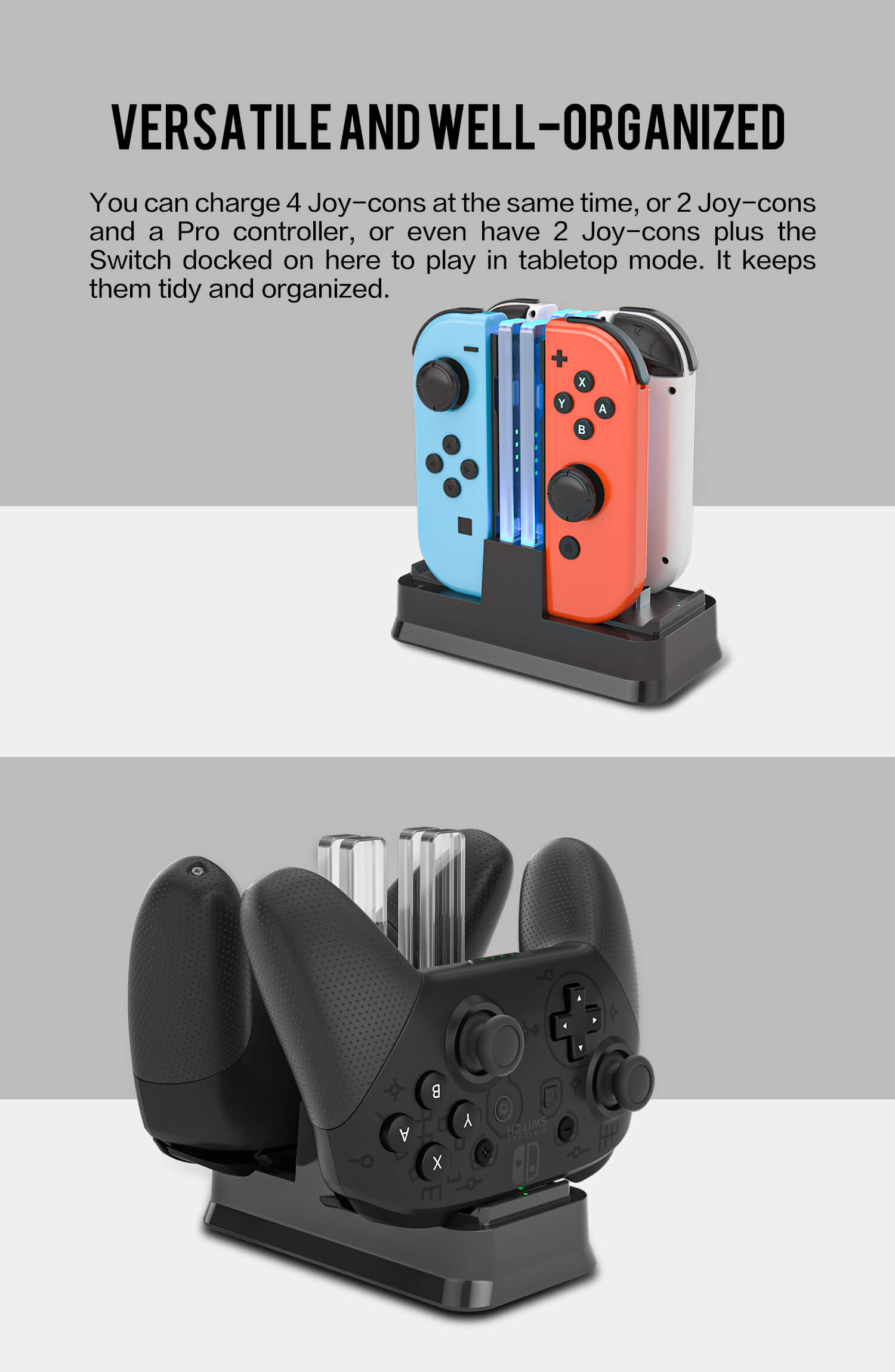 nintendo switch joy con charger station