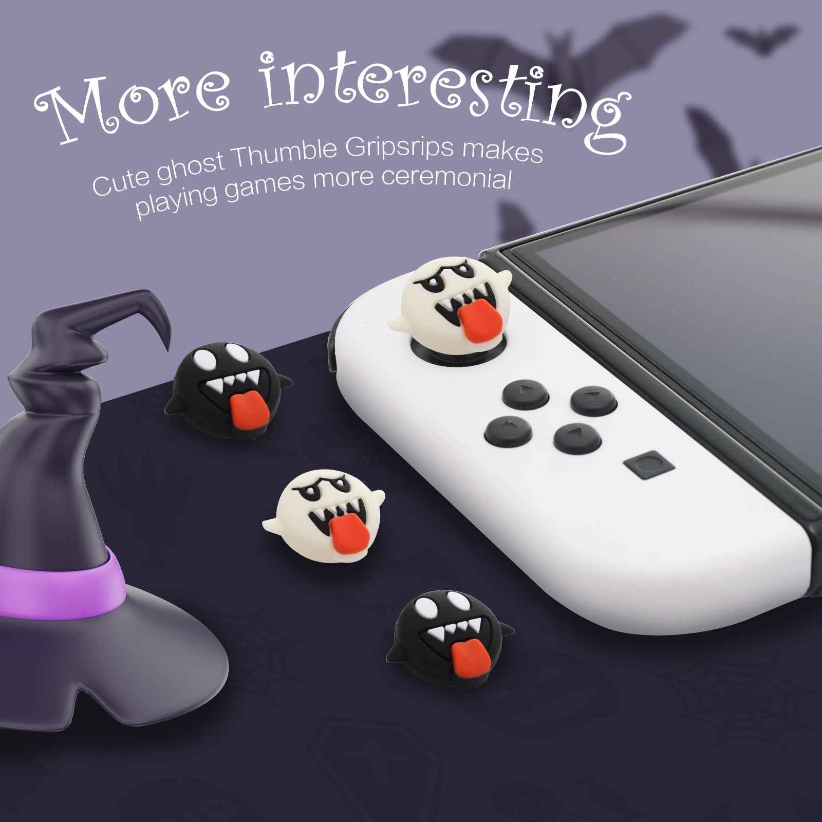 Nintendo Switch Ghost Thumb Grips - Halloween