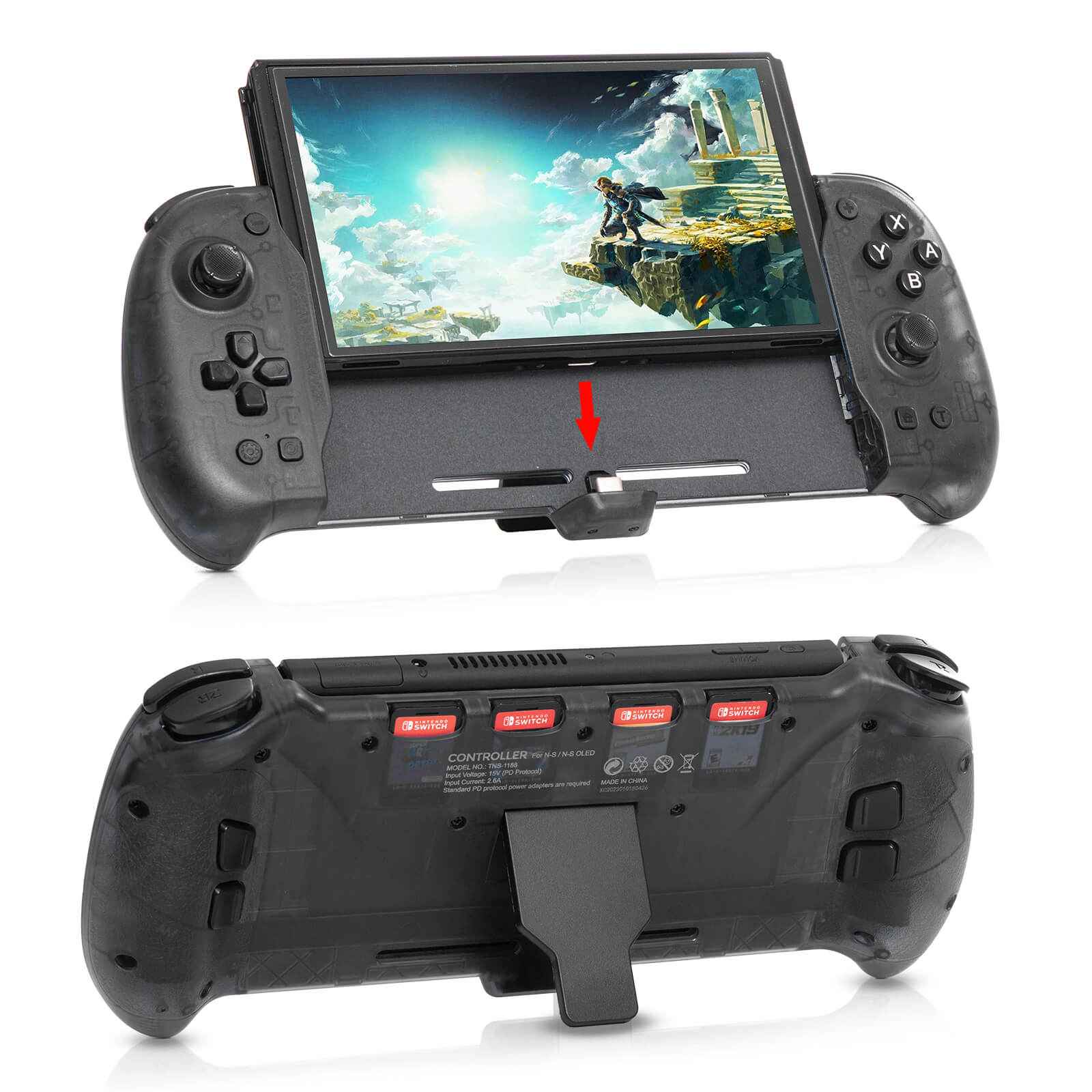 Nintendo Switch Controller Grip with Kickstand