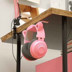 Headset Stand Pink, Headphone Holder for Desk, Gaming Desk Accessories