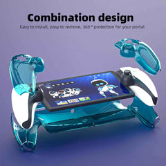 HEATFUN PS Portal Protective Case, Hard Cover Case for PlayStation Portal Remote Player, Shockproof Protective Cover - Blue