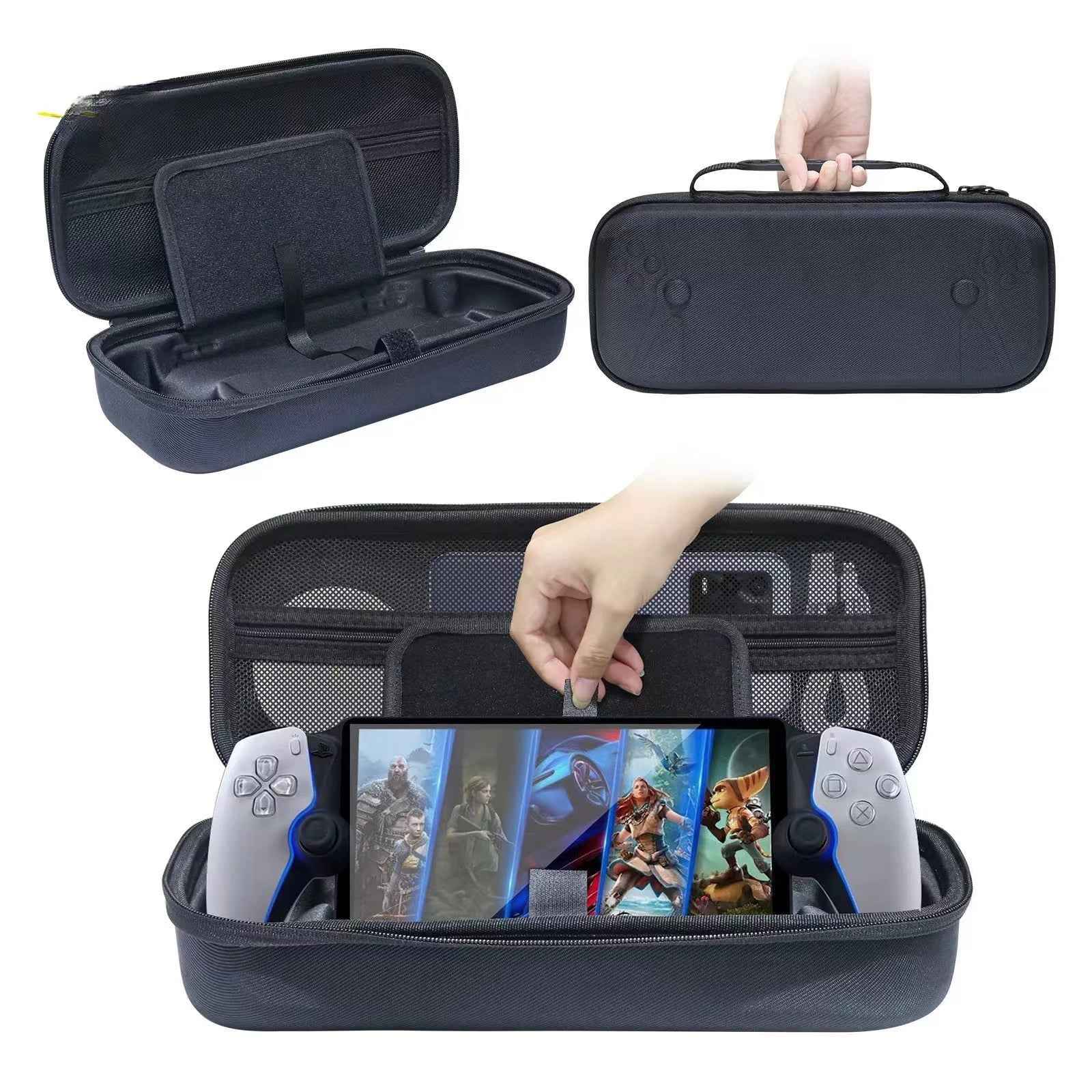 HEATFUN Carrying Case Compatible with Playstation Portal Remote Player, Slim and Durable Carrying Case for PlayStation Portal Remote Player, Shockproof and Waterproof - Black