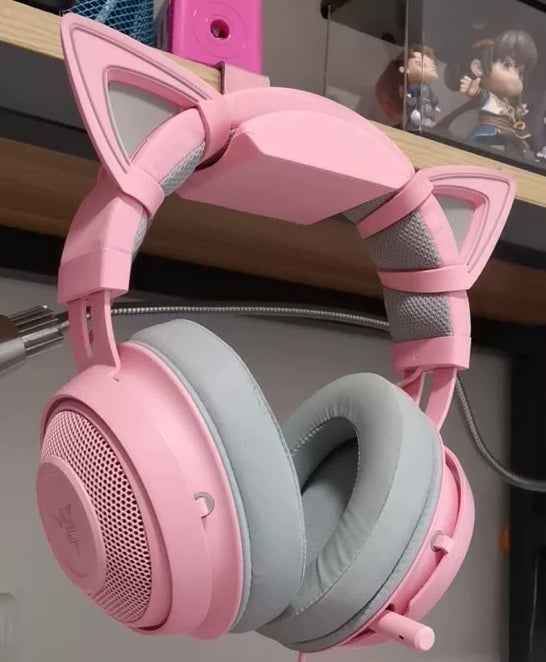 Headset Stand Pink, Headphone Holder for Desk, Gaming Desk Accessories