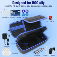 HEATFUN Rog Ally Travel Case, Rog Ally Handheld Carrying Case for Rog Ally